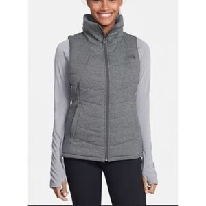 The North Face Pseudio Asphalt Grey Heathered Puffer Quilted Vest Women's Medium